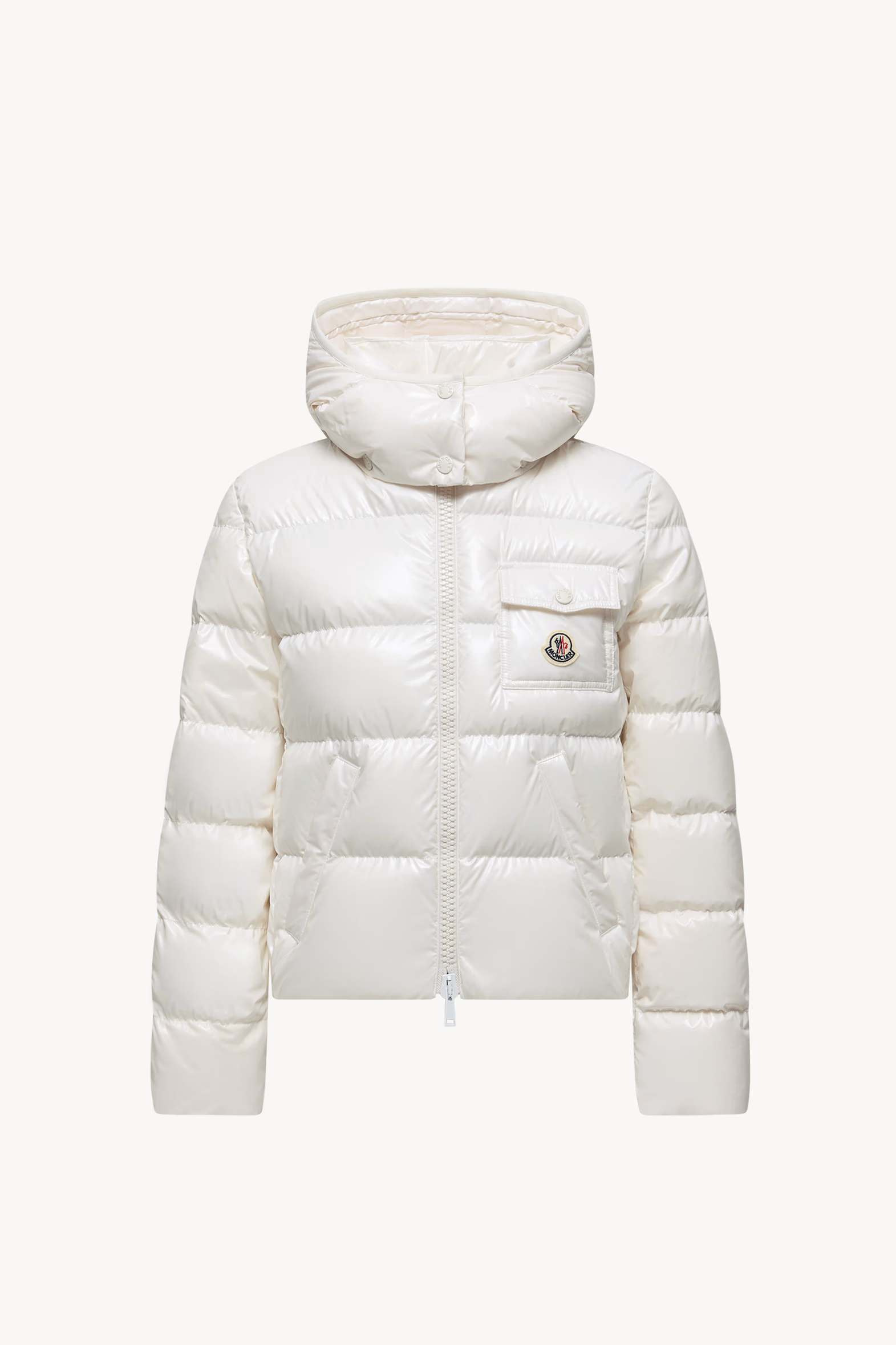Plumífero corto con capucha Andro Mujer Blanco Moncler 2